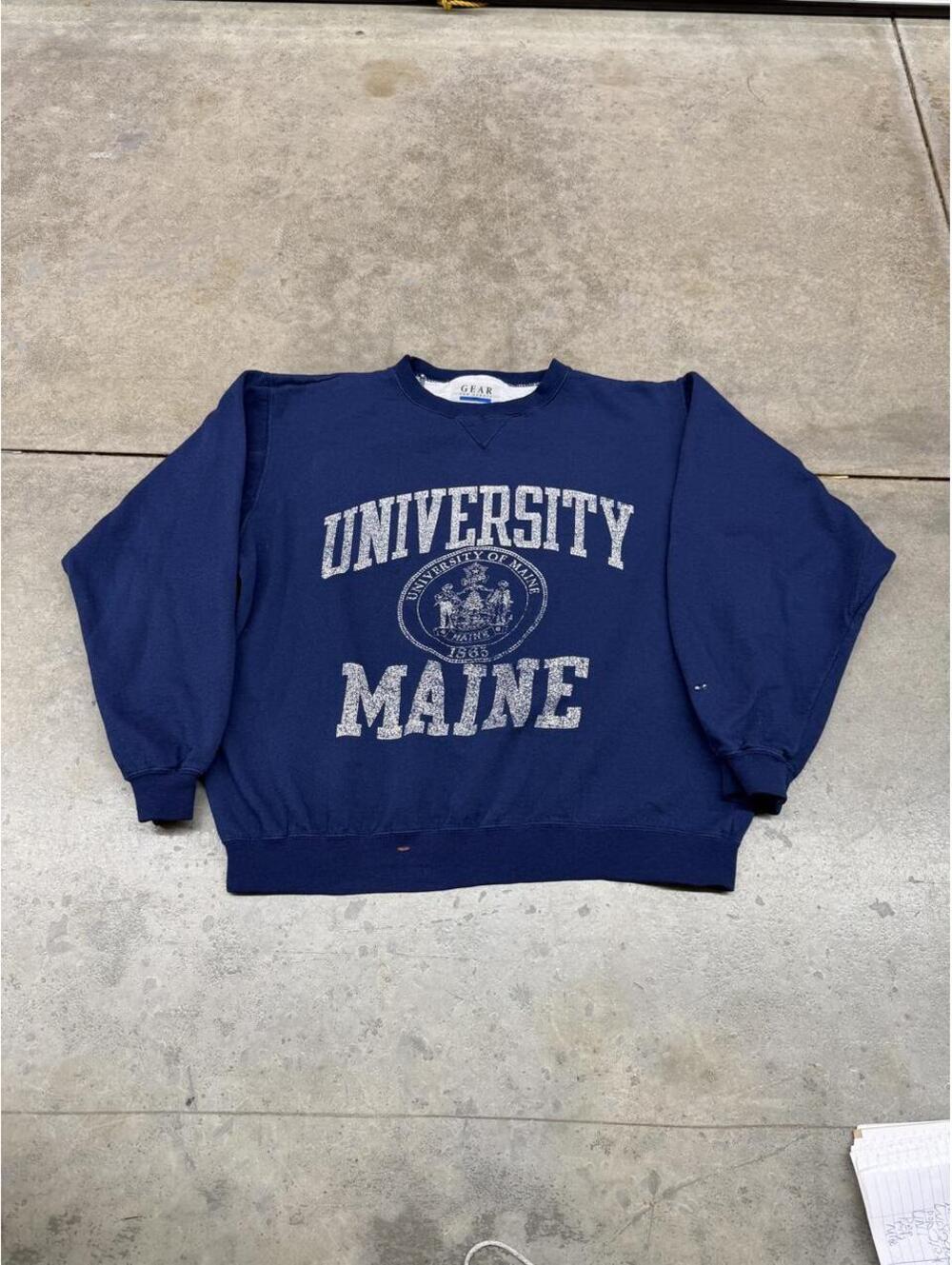 vintage university of maine collegiate navy crewneck size medium